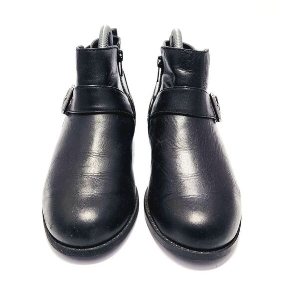 Vionic Logan Womens Black Leather Ankle Booties Side Zip Comfort Size 6 Boots - Picture 4 of 7